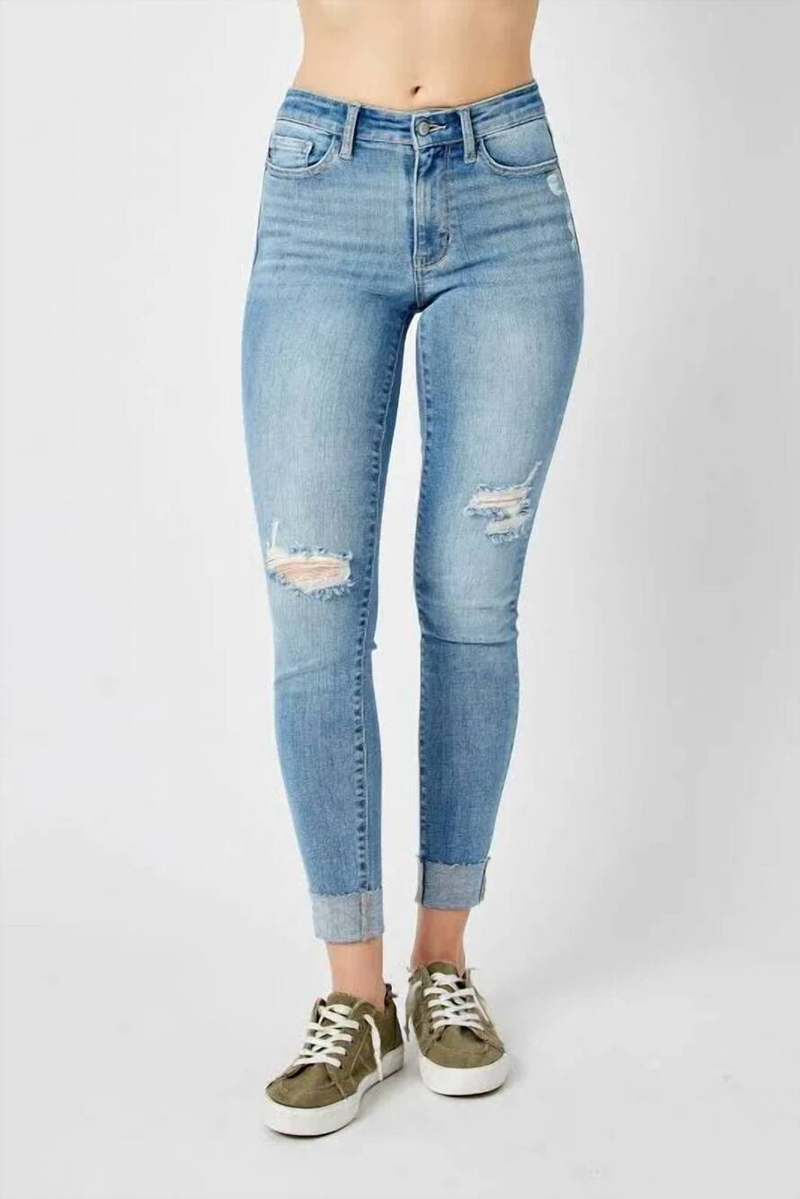 NEW JUDY BLUE high rise skinny jeans in medium wash